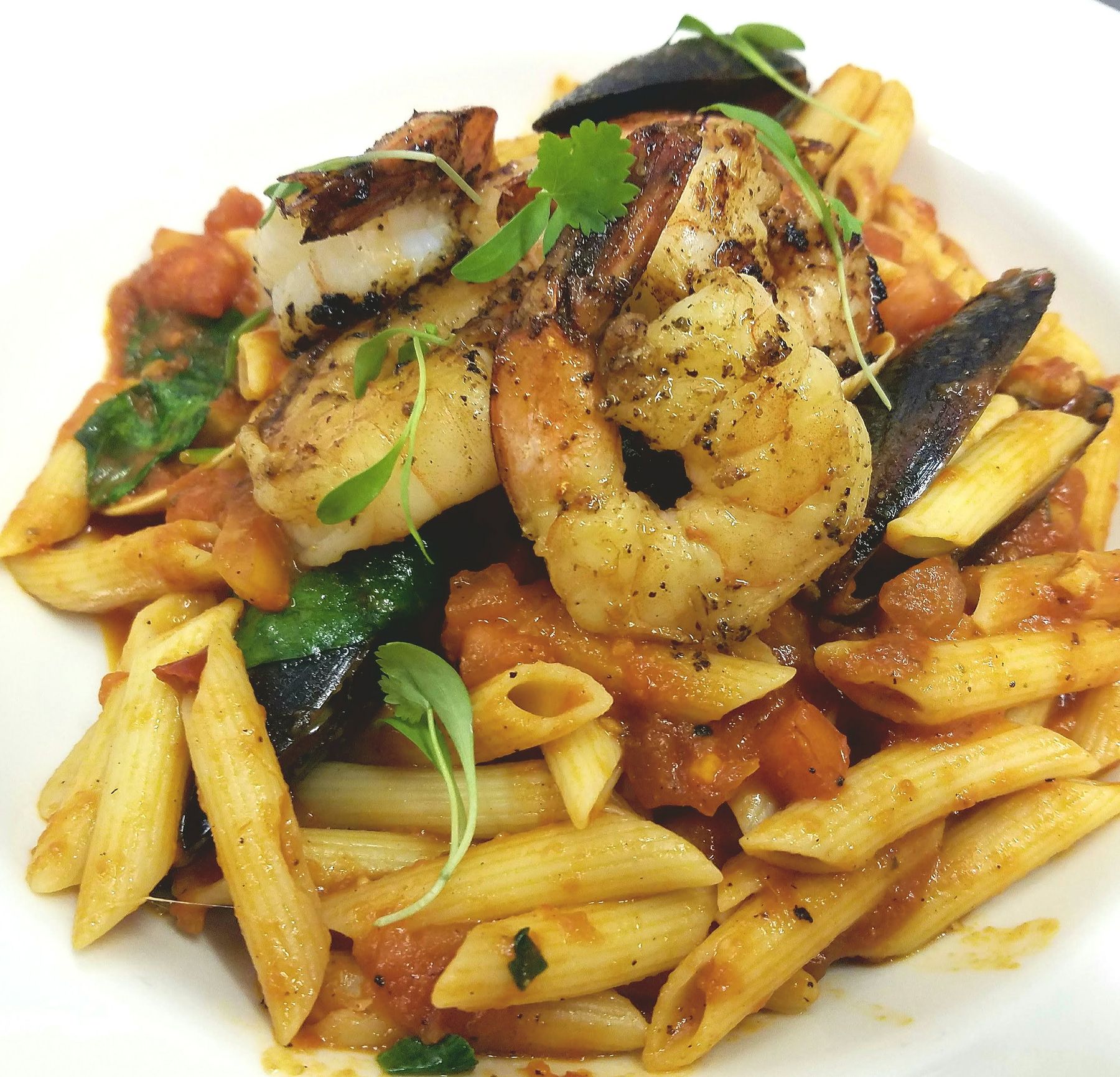 Seafood pasta at Panama Pizzeria