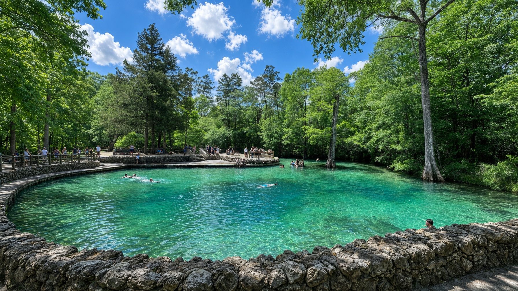 Clear spring water at Ponce de Leon Springs State Park