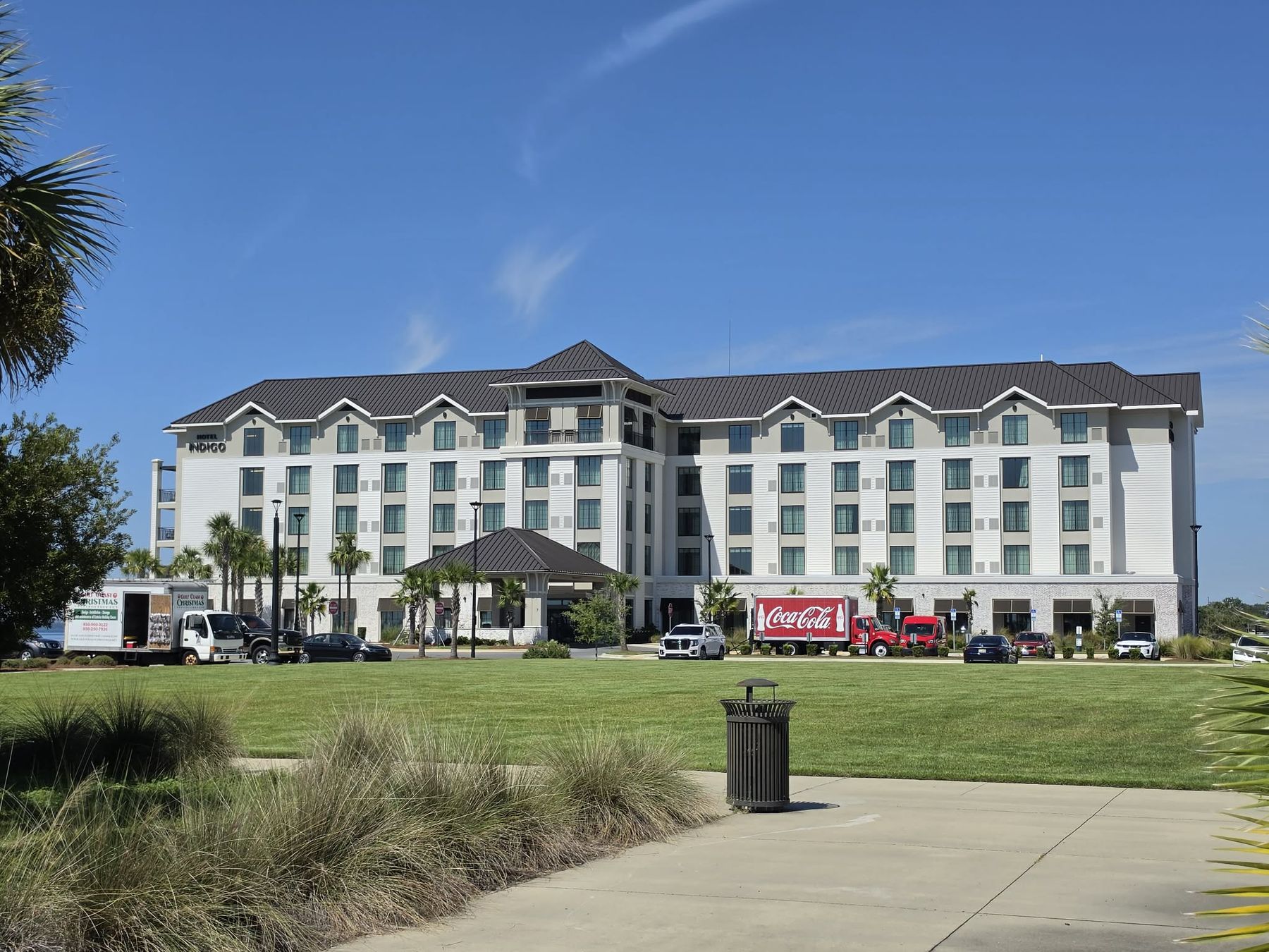 Hotel Indigo in downtown Panama City, across a lawn