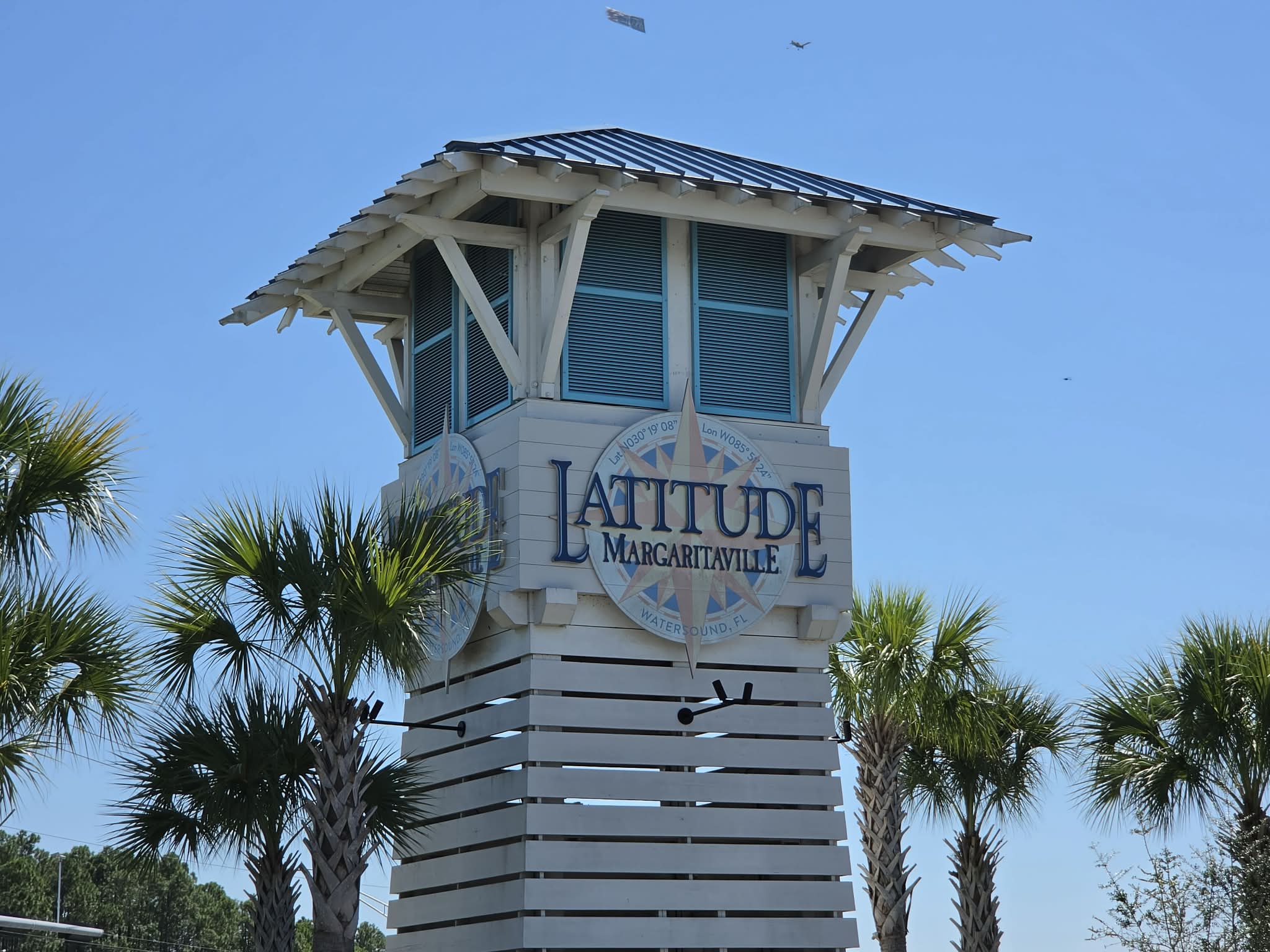 The entrance sign at Latitude Margaritaville Watersound
