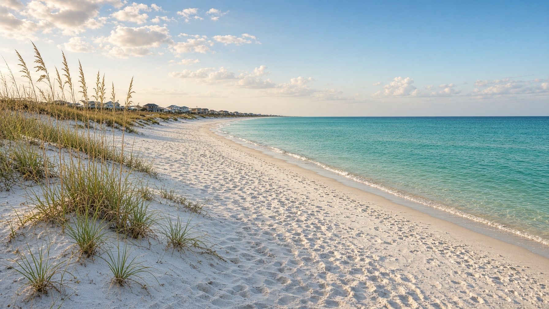 Sugar-white sand and emerald Gulf, Panama City Beach